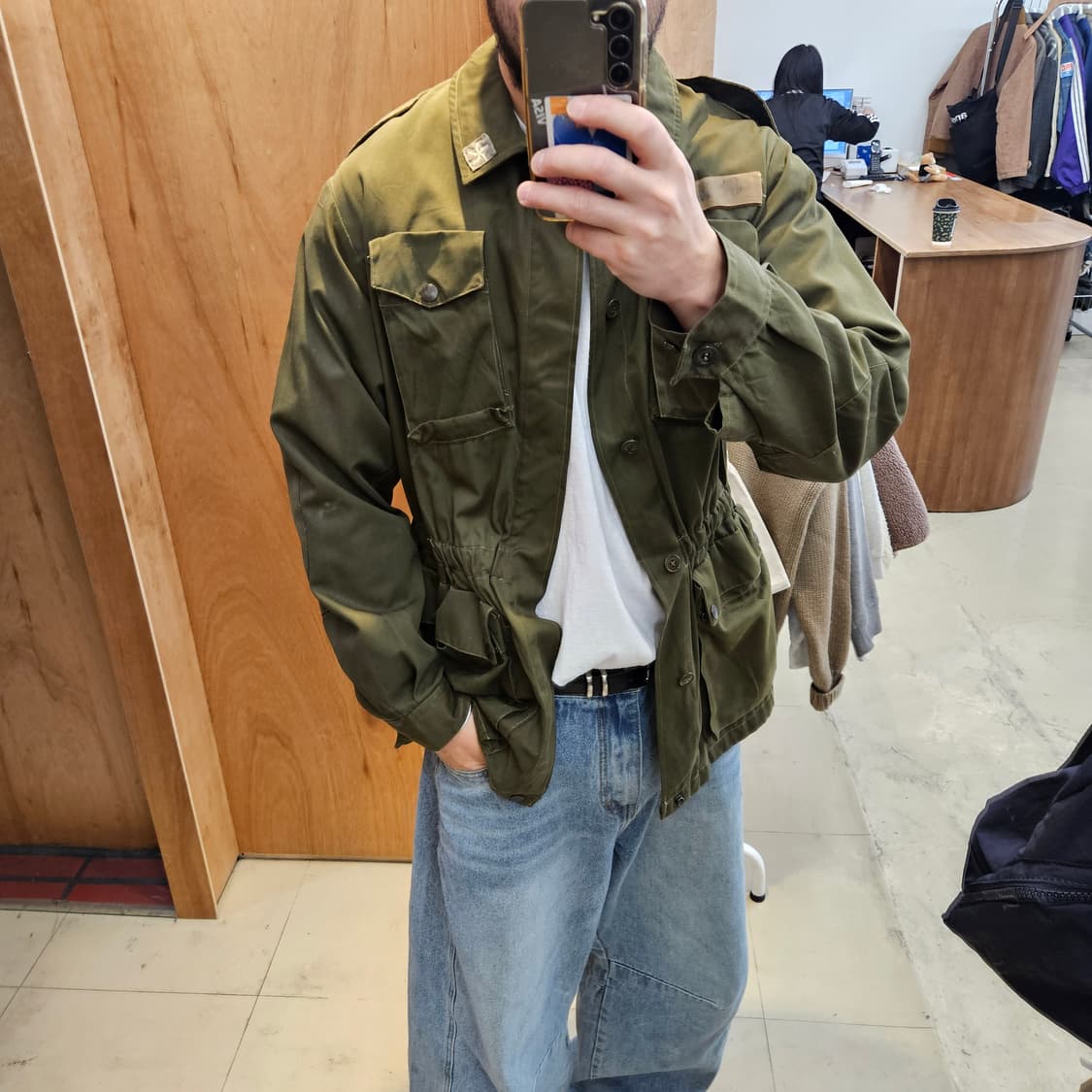 80's 이태리 군복 밀리터리 야상 필드자켓 L 상품이미지6