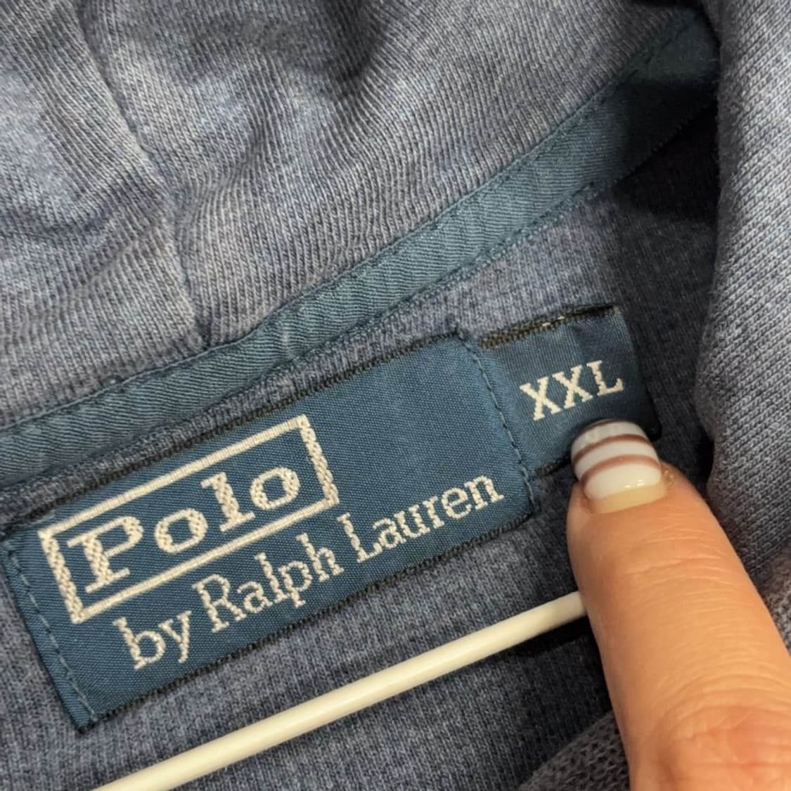 폴로 랄프로렌 빈티지 빅사이즈 투웨이 니트 후드집업 XXL P00075 상품이미지3