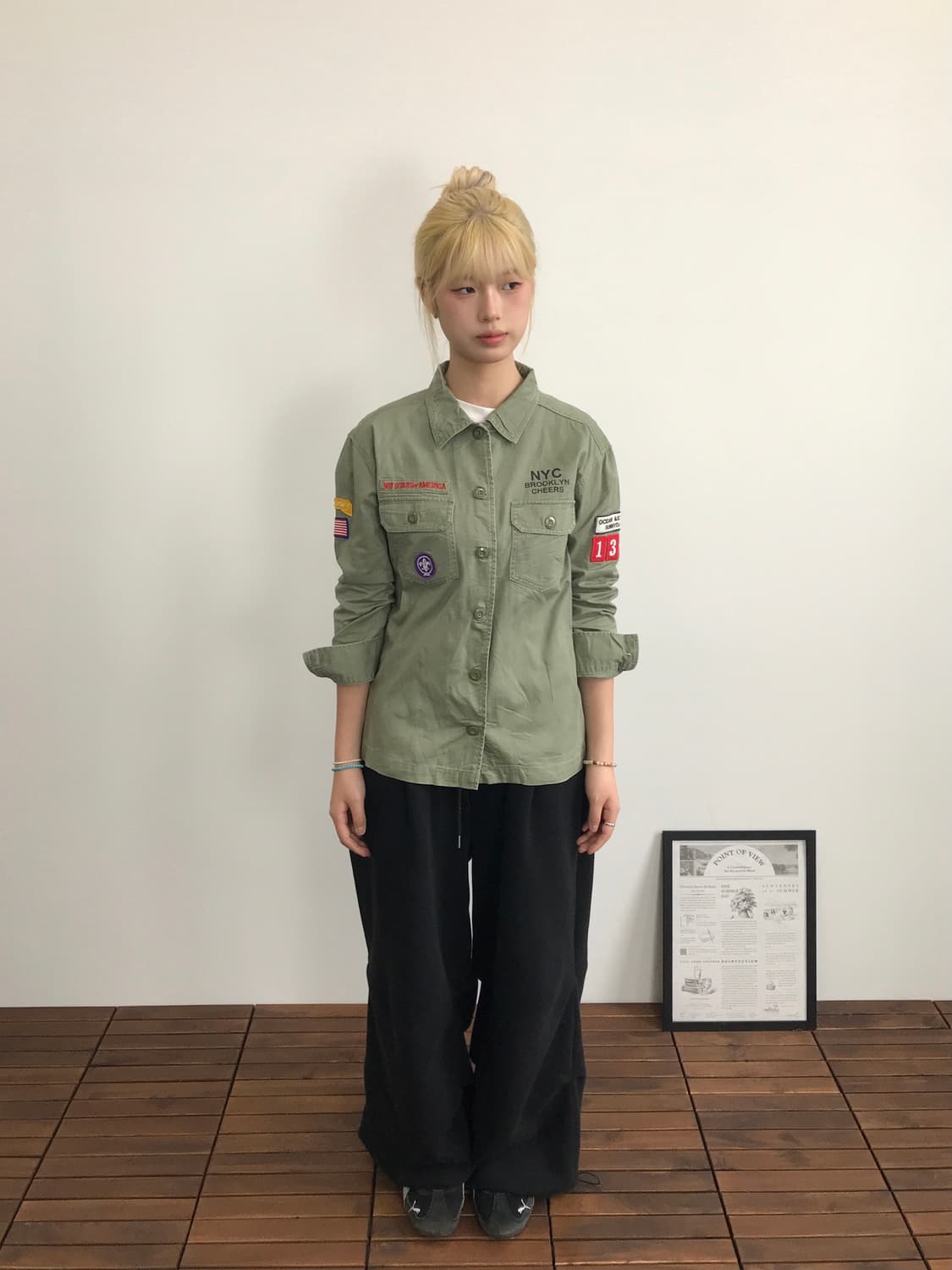 Browny Patch Military Shirt 상품이미지1