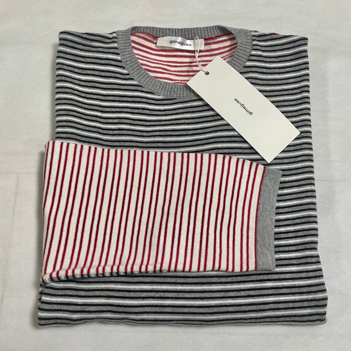 [XL]기마구아스 Pablo 스트라이프 니트/그레이 상품이미지2