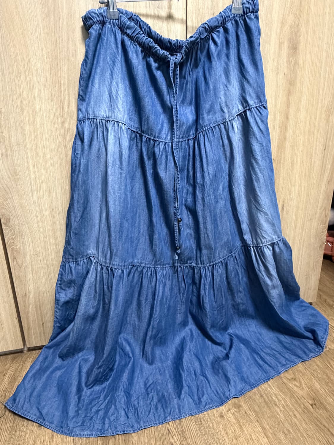 유니클로 모리걸 데님 롱스커트 하구미 스즈코 상품이미지1