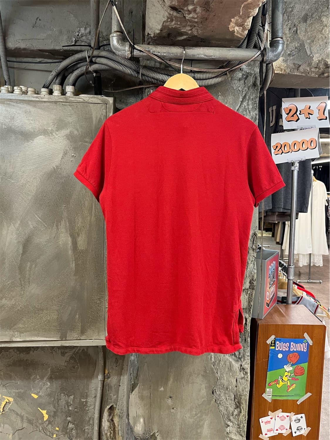 폴로 랄프로렌 반팔 카라티 레드 L #csz4010 상품이미지2