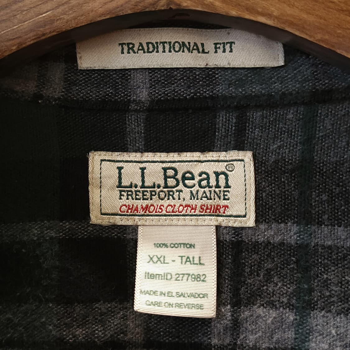 90s 엘엘빈 샤모아 워크셔츠 체크셔츠 플란넬 셔츠 헤비코튼 그린 xxl 상품이미지5