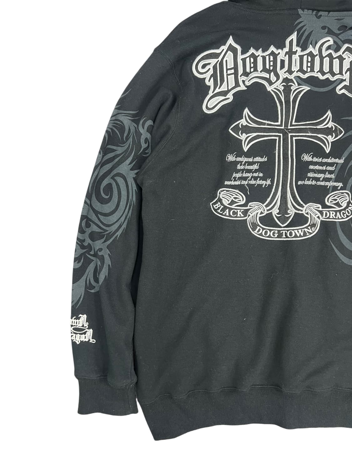 Dog Town black dragon hoodie zip 상품이미지6