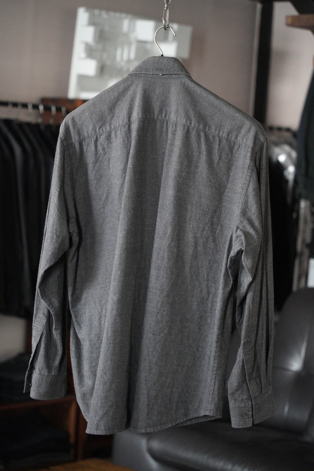 네스트로브 컨팩트/ 코튼울 버튼 다운 셔츠, 차콜, 3사이즈 상품이미지3