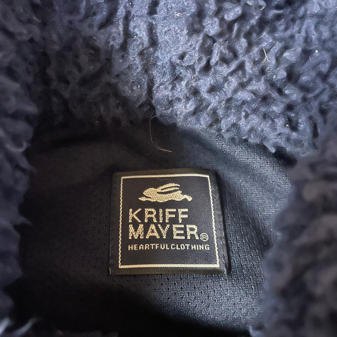 크리프메이어 네이비 아이보리 배색 뽀글이 플리스 자켓 M 상품이미지5