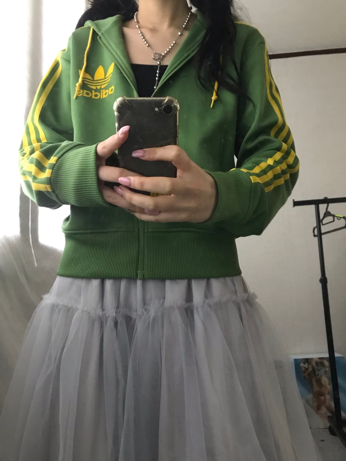 아디다스 00s 연두 후드져지 상품이미지7