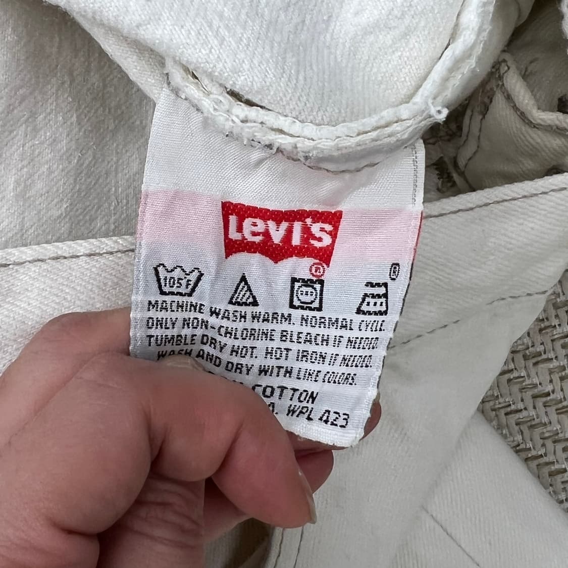usa리바이스 501 화이트 데님 팬츠 r2575 상품이미지6