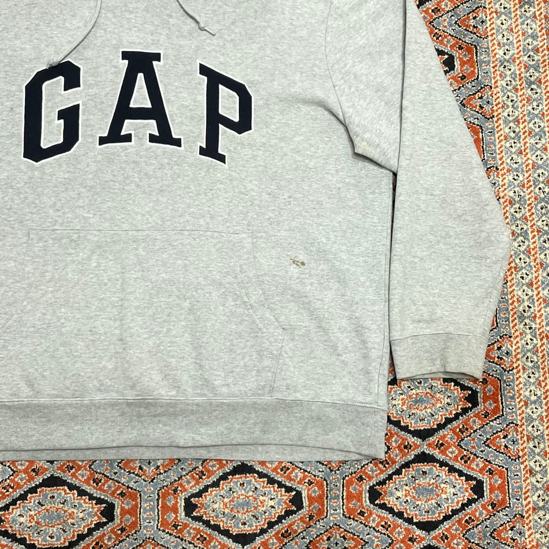 갭 스펠로고 그레이 기모 후드티셔츠 남성XL 상품이미지3