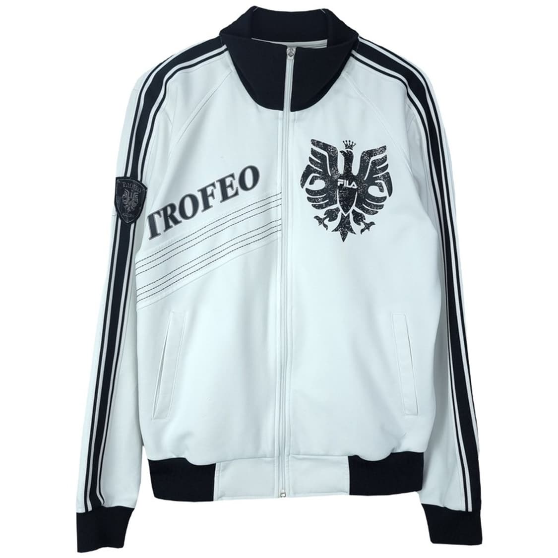 [휠라] 이탈리아 빈티지 그래픽 화이트 져지 트랙탑 집업 M18413 상품이미지2