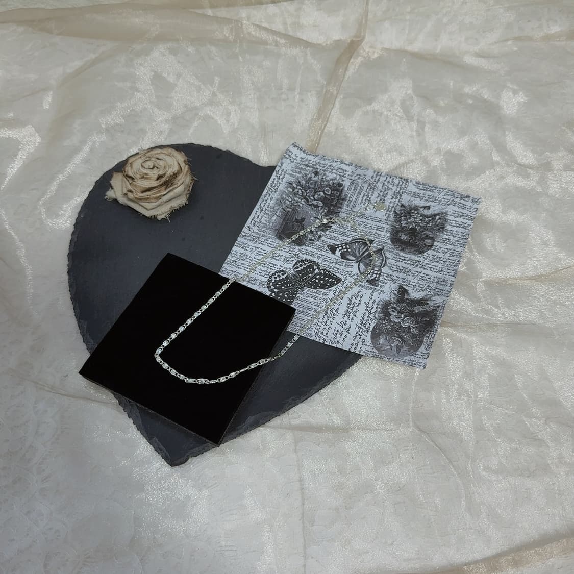 빈티지  마테 실버톤 ICNG 꽈배기 목걸이 상품이미지2