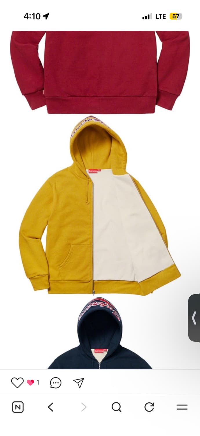 슈프림 후드집업 L 상품이미지10