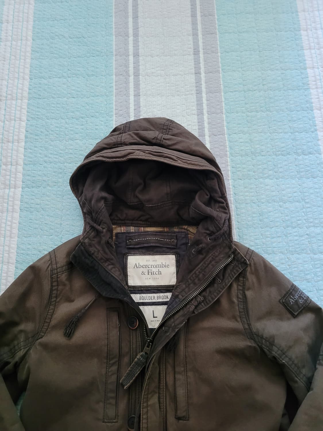 아베크롬비 Abercrombie 밀리터리 헤비왁스야상자켓 L 105사이즈 상품이미지4