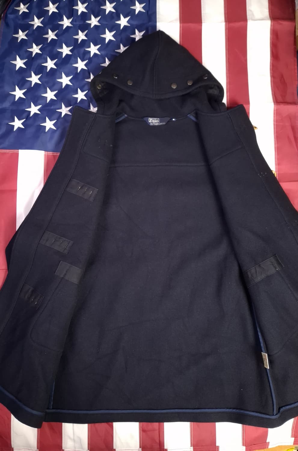 특A 90's 일본판 오리지날 랄프로렌폴로 울 더플 떡볶이 코트 상품이미지9