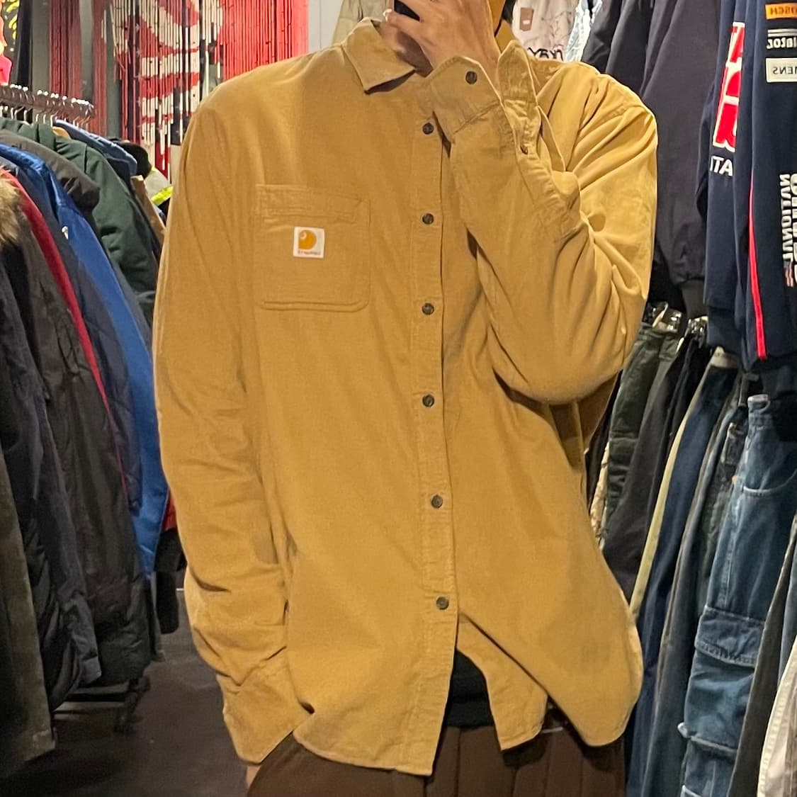[IM] carhartt 칼하트 베이지 코듀로이 셔츠 상품이미지4