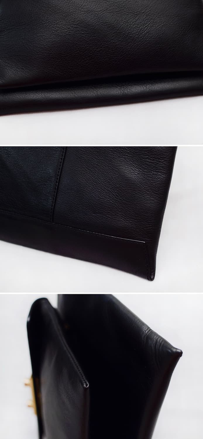 마르니 (MARNI) 금장 블랙 더블포켓 투인원 레더 클러치백 상품이미지8
