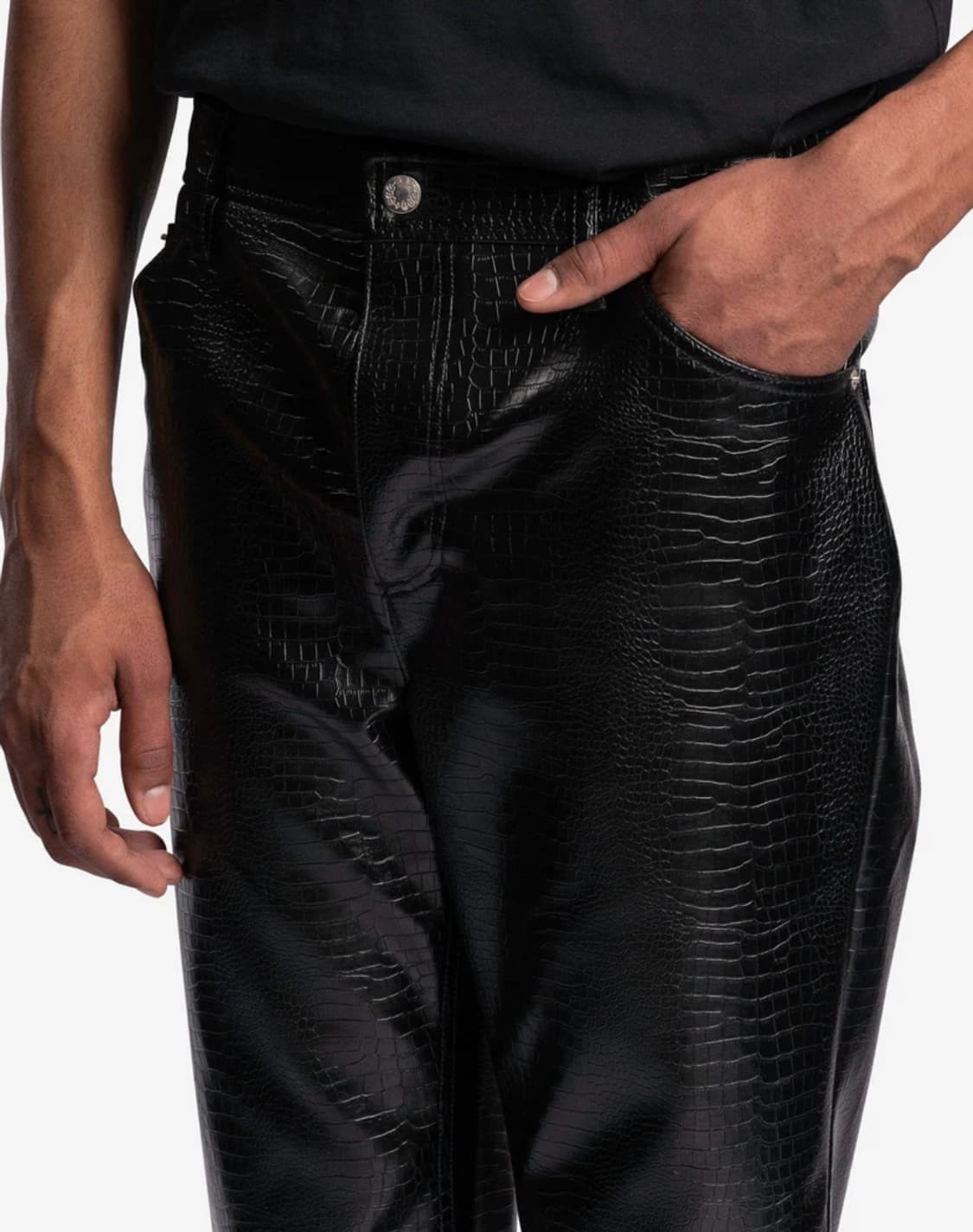 [28] sefr londre truouser black croco 상품이미지5