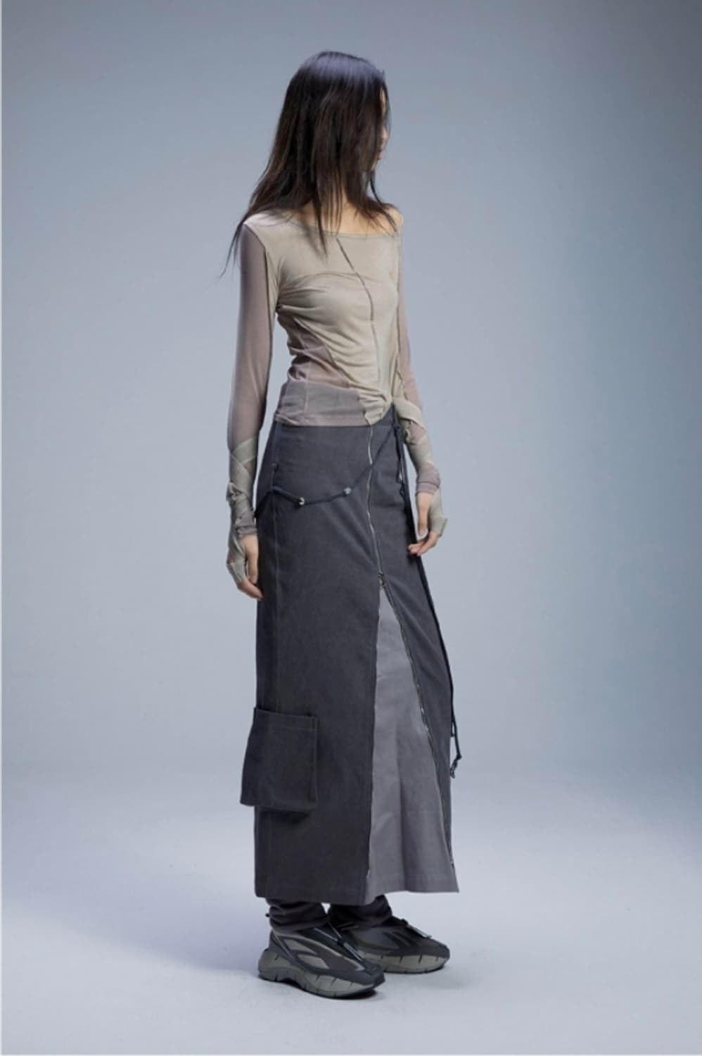 OJOS bandage mesh t-shirt  상품이미지3