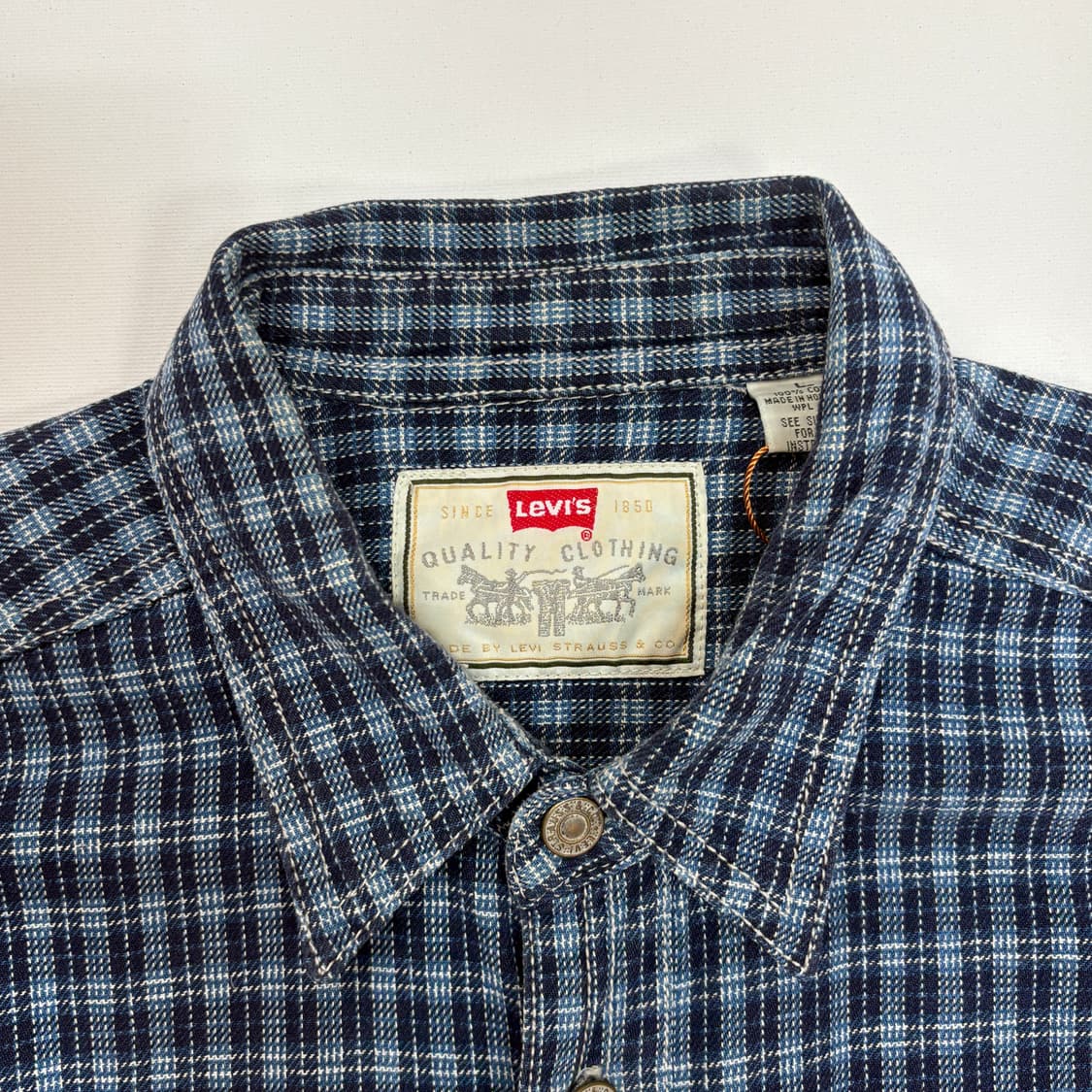 90s 리바이스 블루 패턴 셔츠 상품이미지2