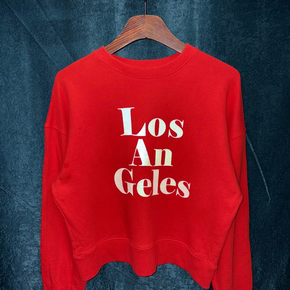 (L) 빈티지 로스 엔젤레스 로고 크롭 맨투맨 상품이미지2