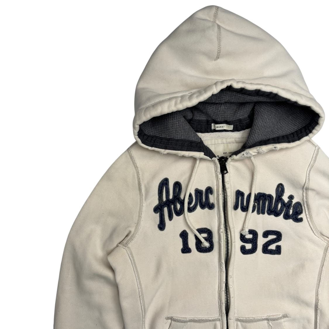 아베크롬비 y2k 빈티지 화이트 후드집업 S 상품이미지2