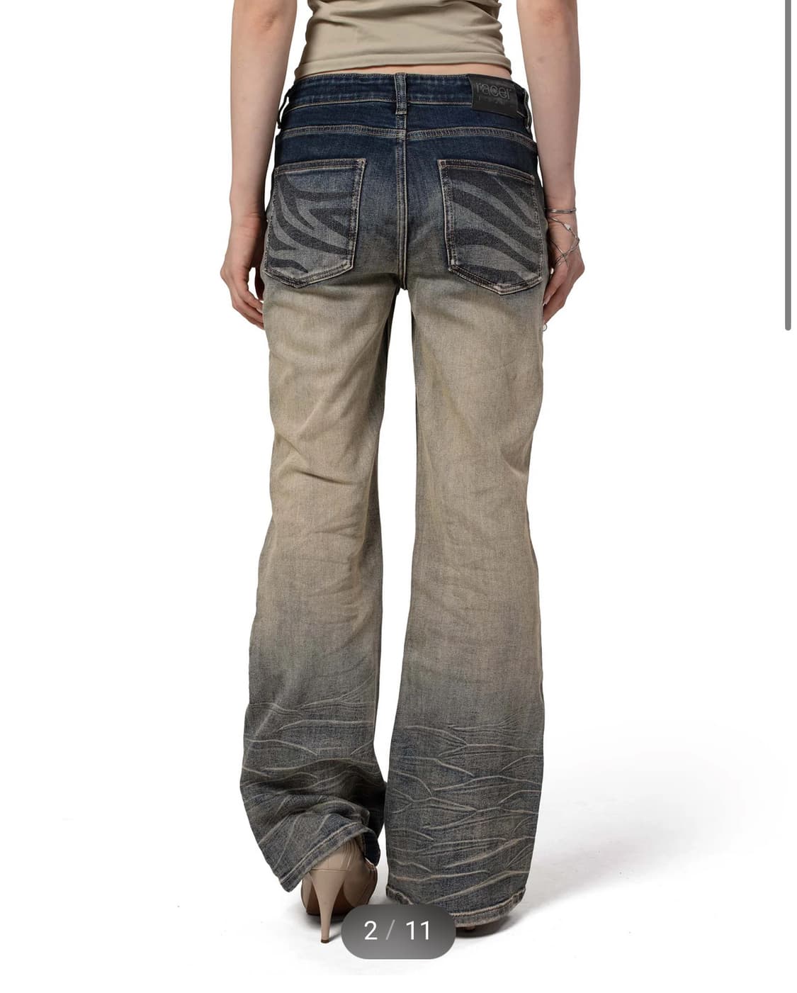 레이서 부츠컷 페이드 데님 BOOTCUT FADE DENIM 604서비스 상품이미지2