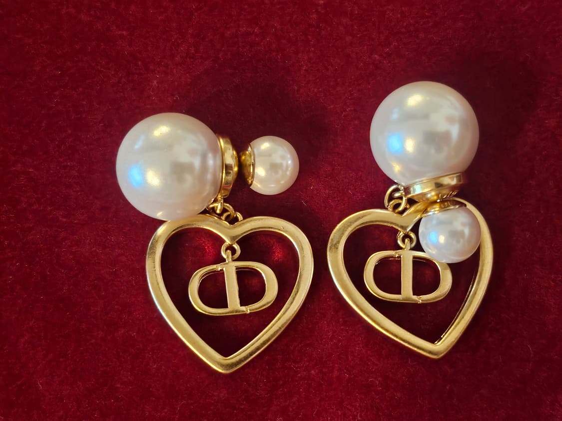CD 하트 진주 귀걸이 (새상품) 상품이미지2