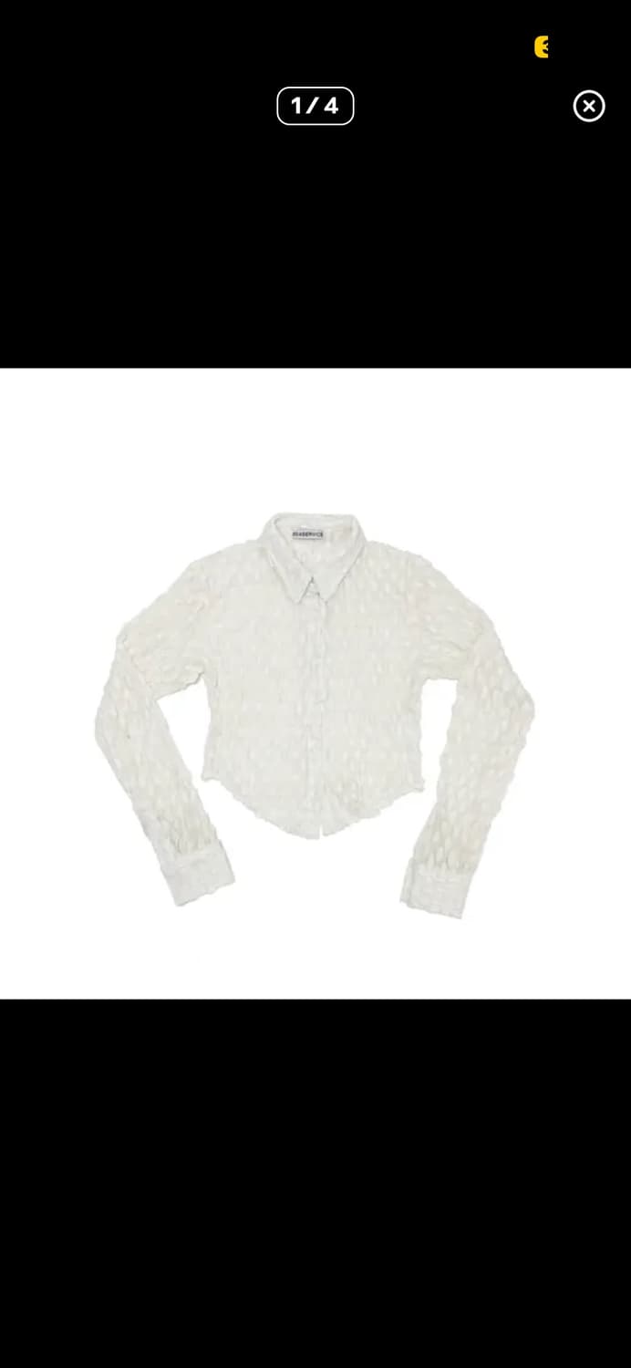 604serivce Cream Elastic Shirt 상품이미지3