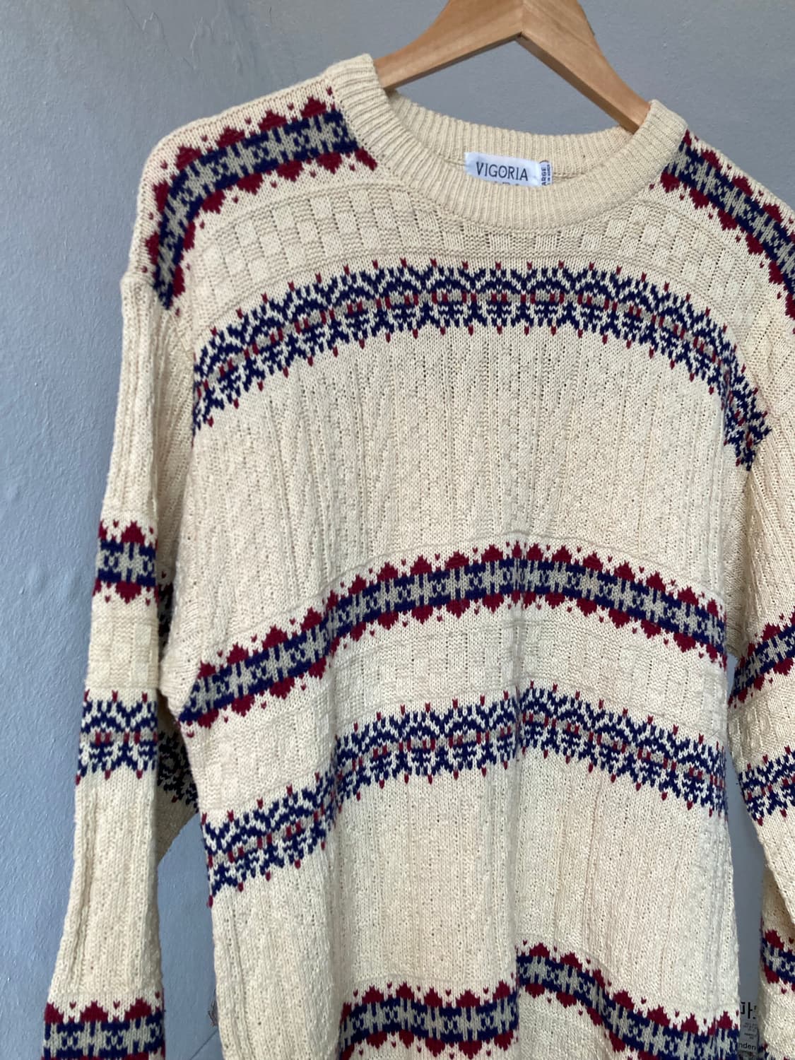 에스닉 그래니룩 모리걸 패턴 니트 상품이미지2