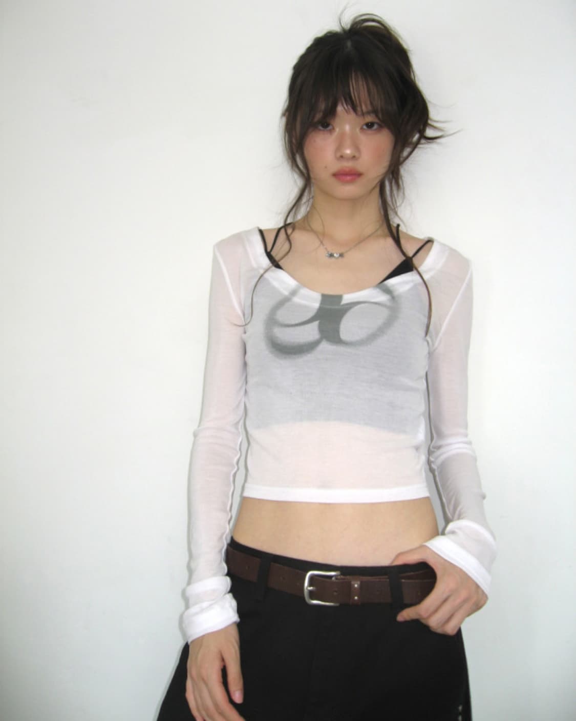 실사) 애즈온 시스루 티 SEE-THROUGH T 상품이미지1