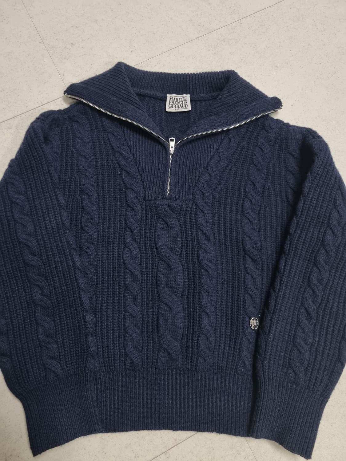 23FW 마리떼 케이블 집업 니트 (고윤정 착용) 상품이미지1