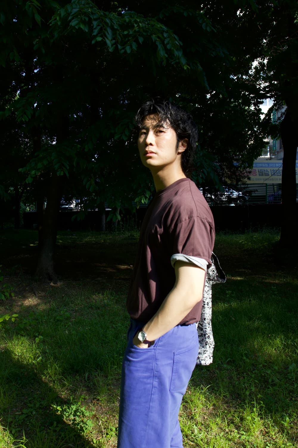 Aton 수빈 60/2 오버사이즈 티셔츠 레드 상품이미지9