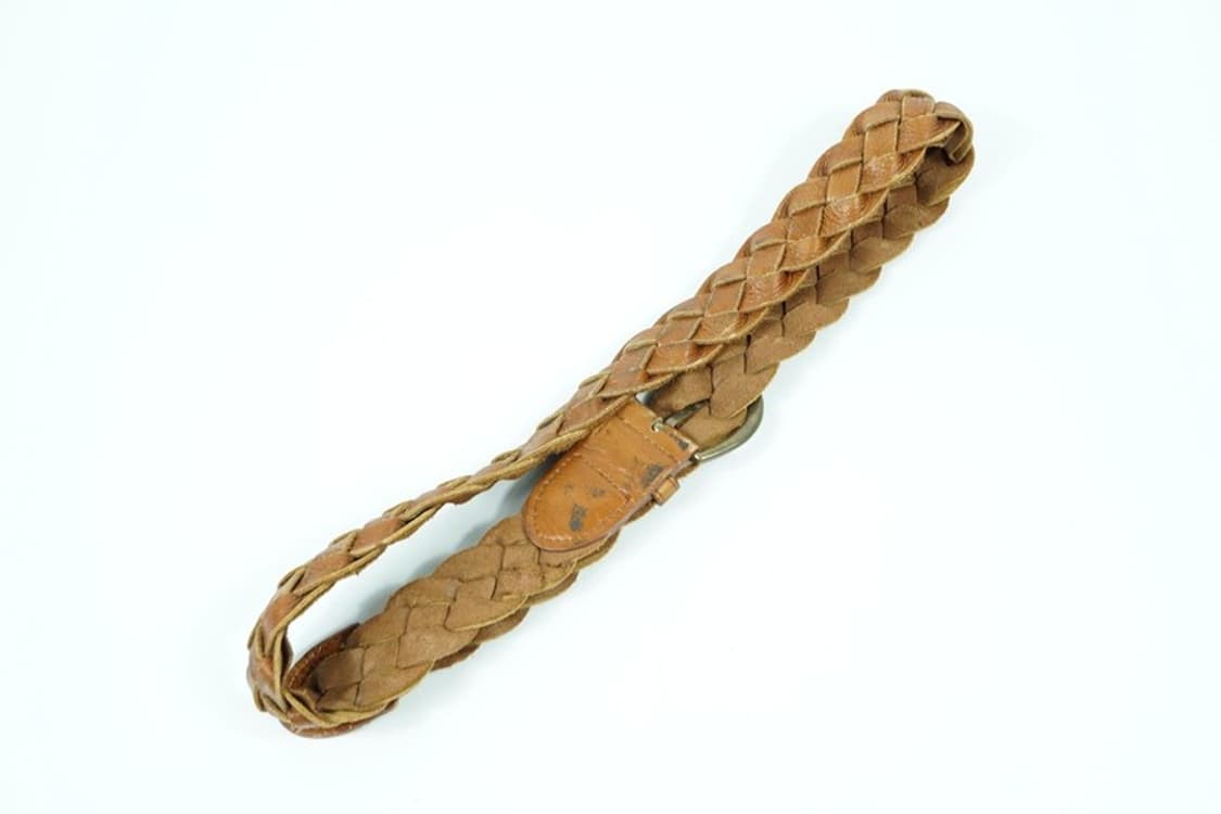 리얼 레더 카멜 브라운 위빙 꼬임 메쉬 벨트 상품이미지2