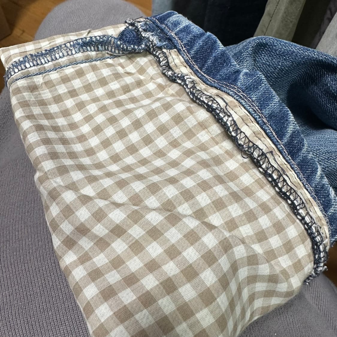 30 M 리바이스522 중청워시드 카보라배색 버튼플라이 데님팬츠 상품이미지8