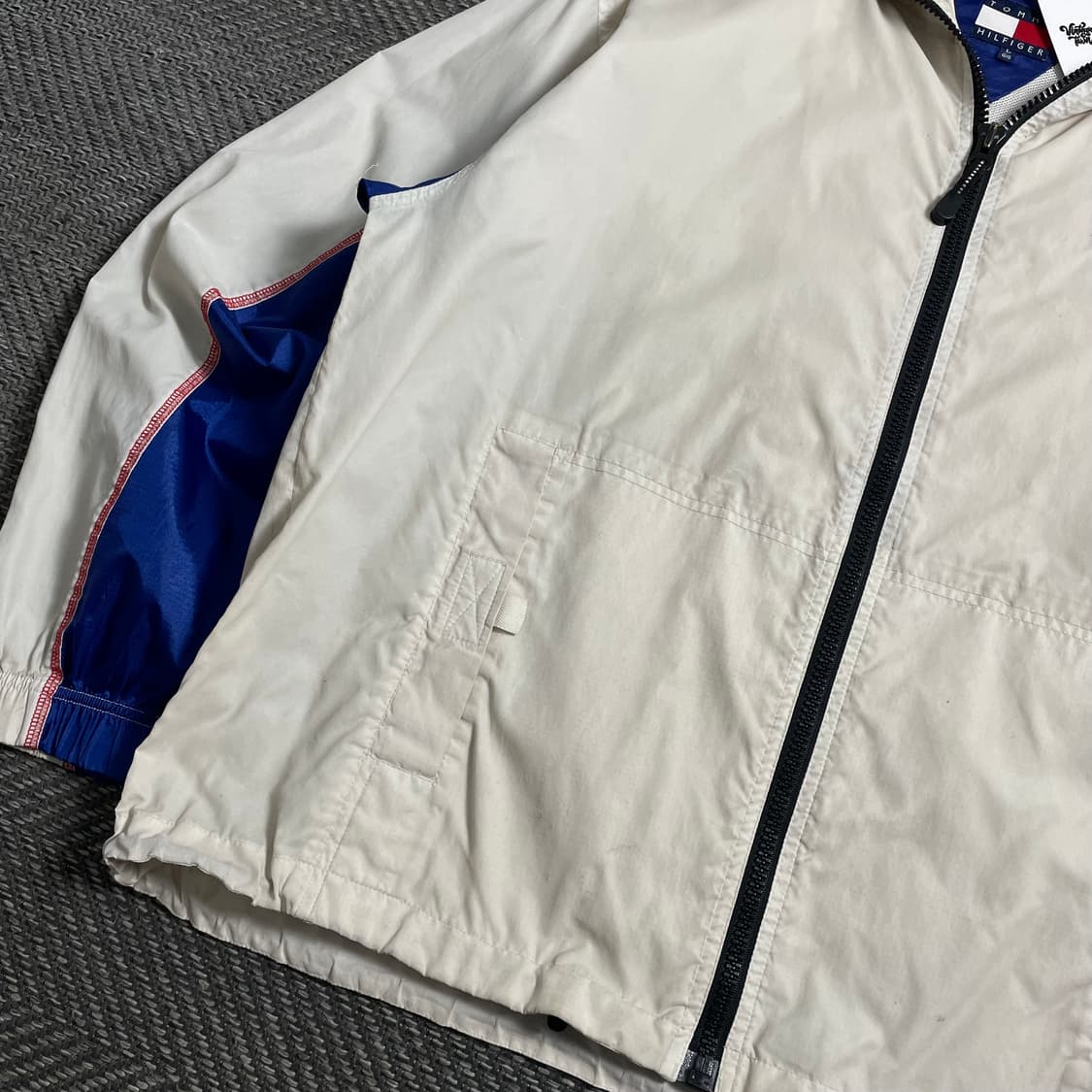 90s 타미힐피거 스펠아웃 빅로고 바람막이 자켓 o 4047 상품이미지4