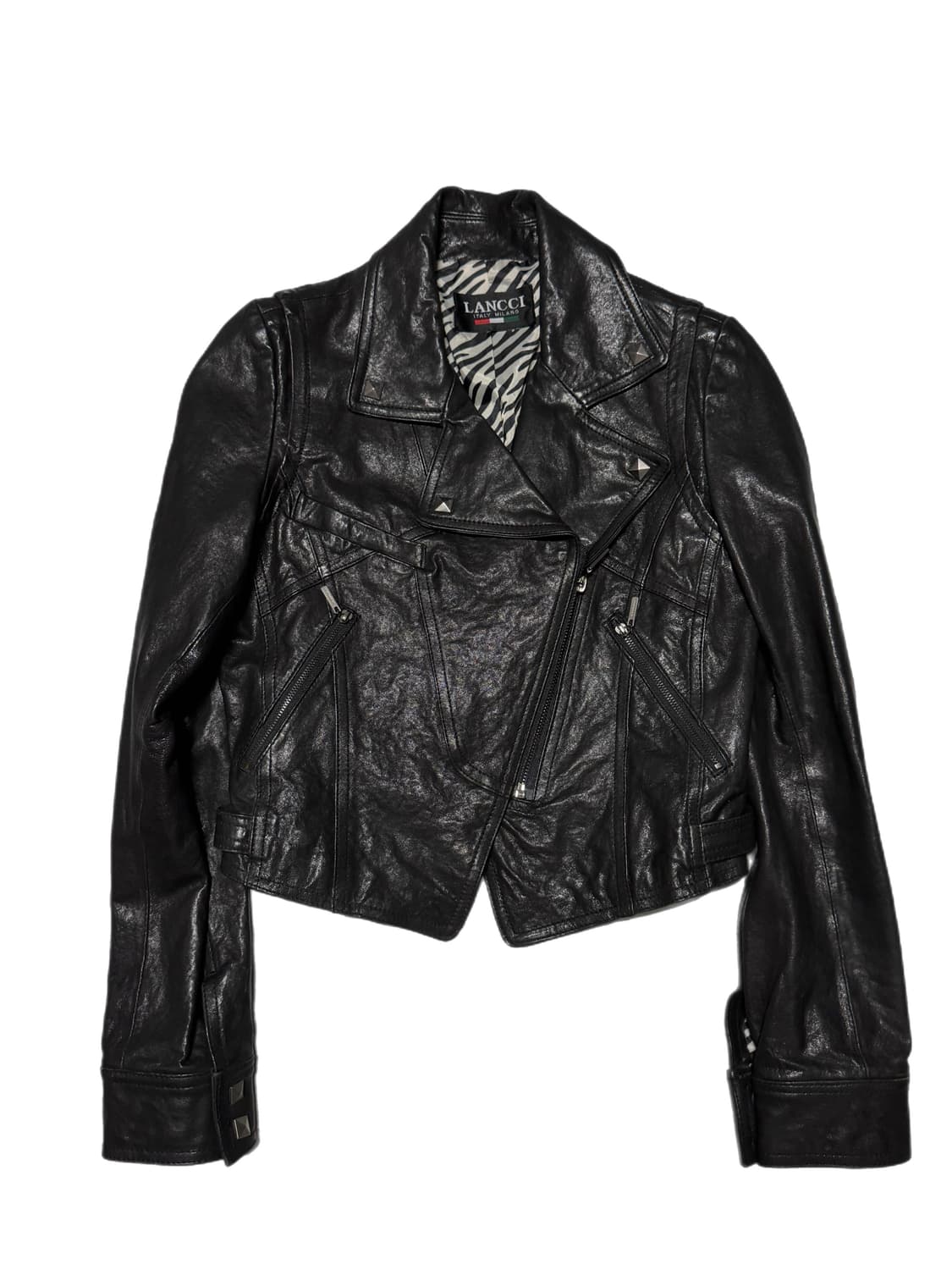 Lancci Studded Leather Jacket 상품이미지1