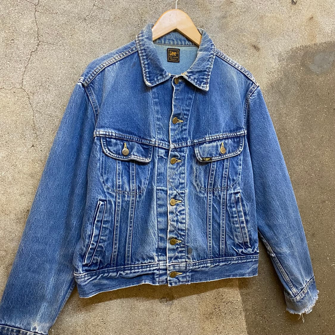 레어 90s Made in USA 빈티지 Lee 리 데님자켓 청자켓 상품이미지2