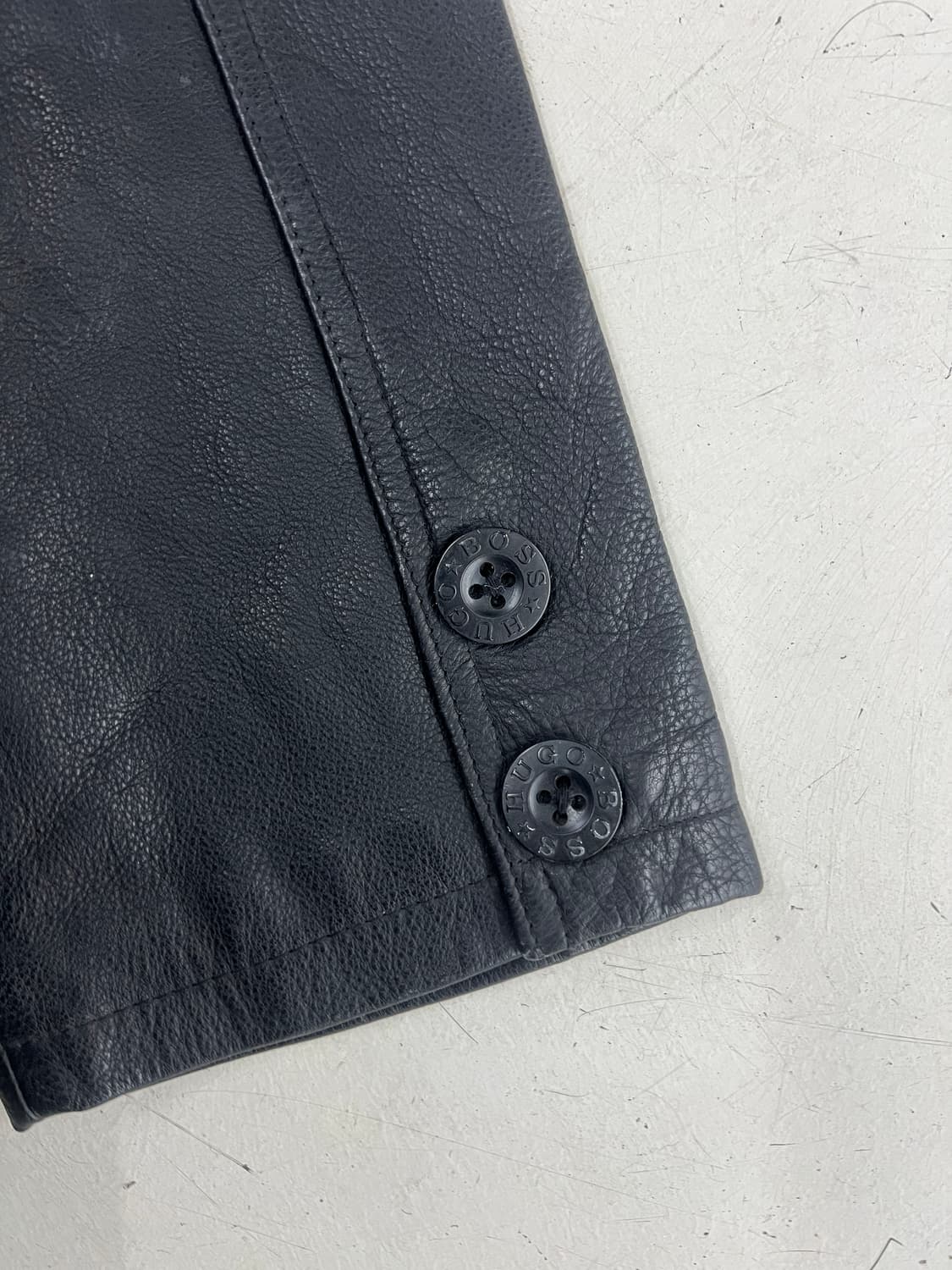 90s 휴고보스 레더 카코트 상품이미지6