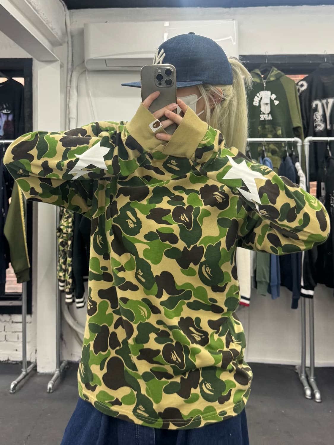 베이프 ABC 카모 스타 롱슬리브 상품이미지1