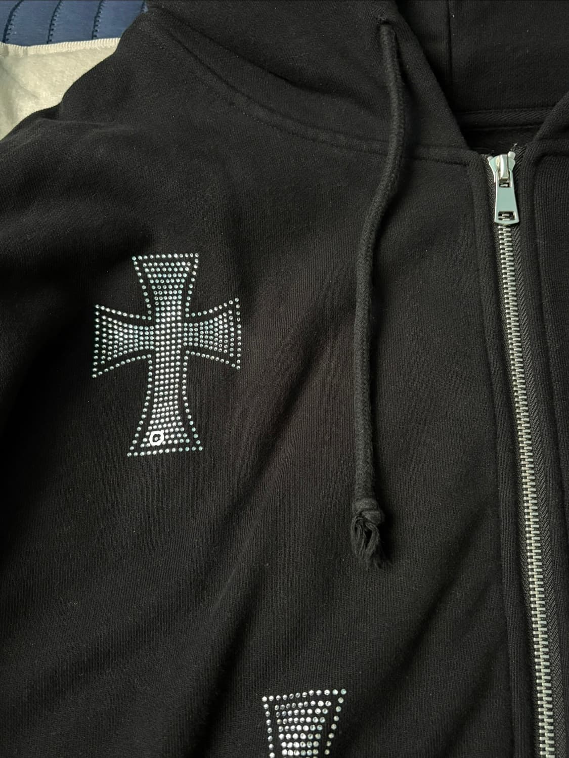 언노운 런던 라인스톤 후드집업 unknownlondon 상품이미지3