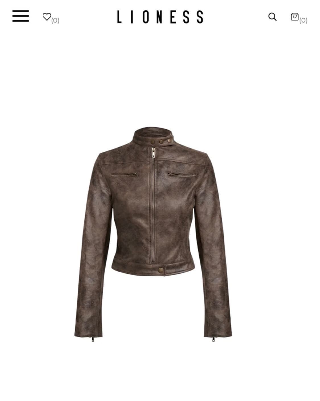 Lioness 레더자켓 브라운 S 상품이미지3