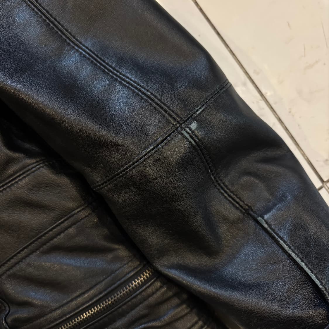 빈티지 양가죽 자켓 블랙 lambskin xs 상품이미지3