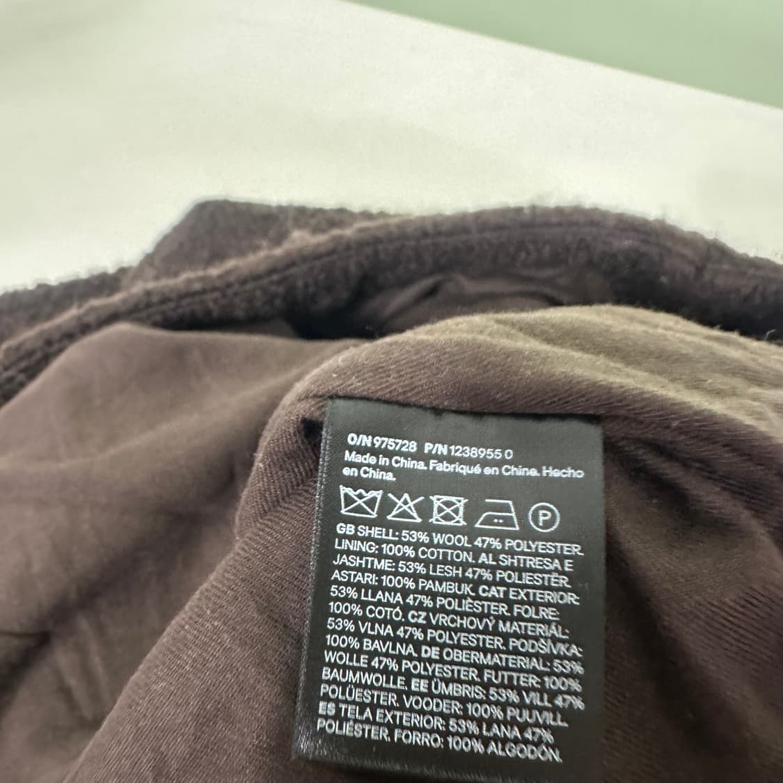 XXL 흐앤므 H&M 딥브라운 오버핏 투웨이 크롭 부클자켓 상품이미지7