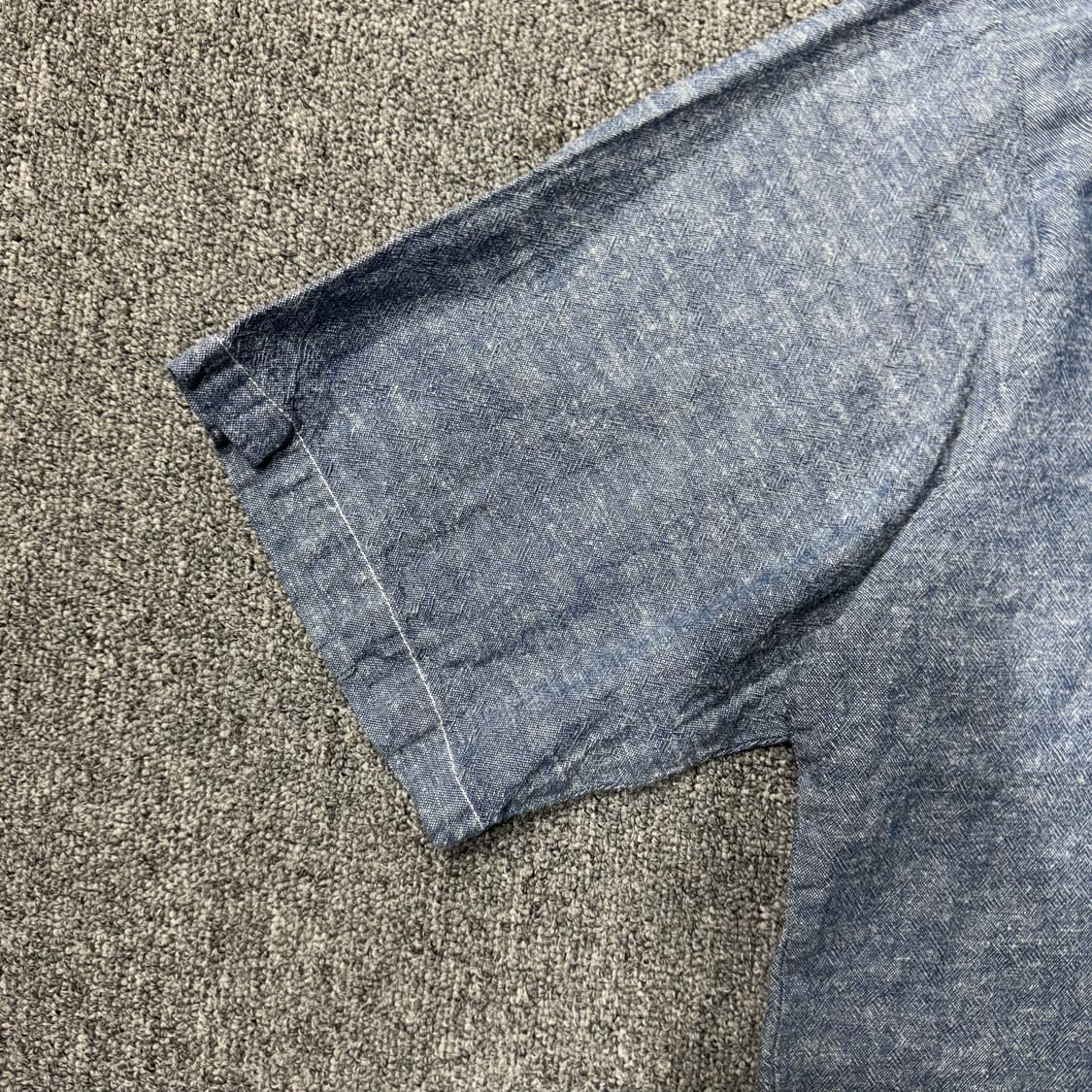 BEAMS 린넨 하프 셔츠 블루 ( M/OLD-7523 ) 상품이미지5