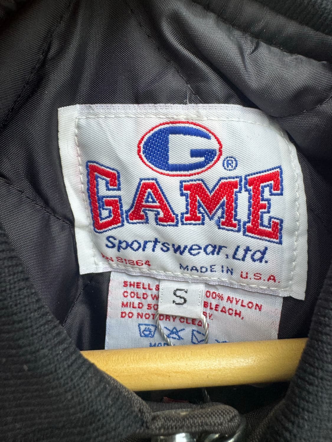 90s game sportwear usa 빈티지 사틴 바시티 자켓 상품이미지3