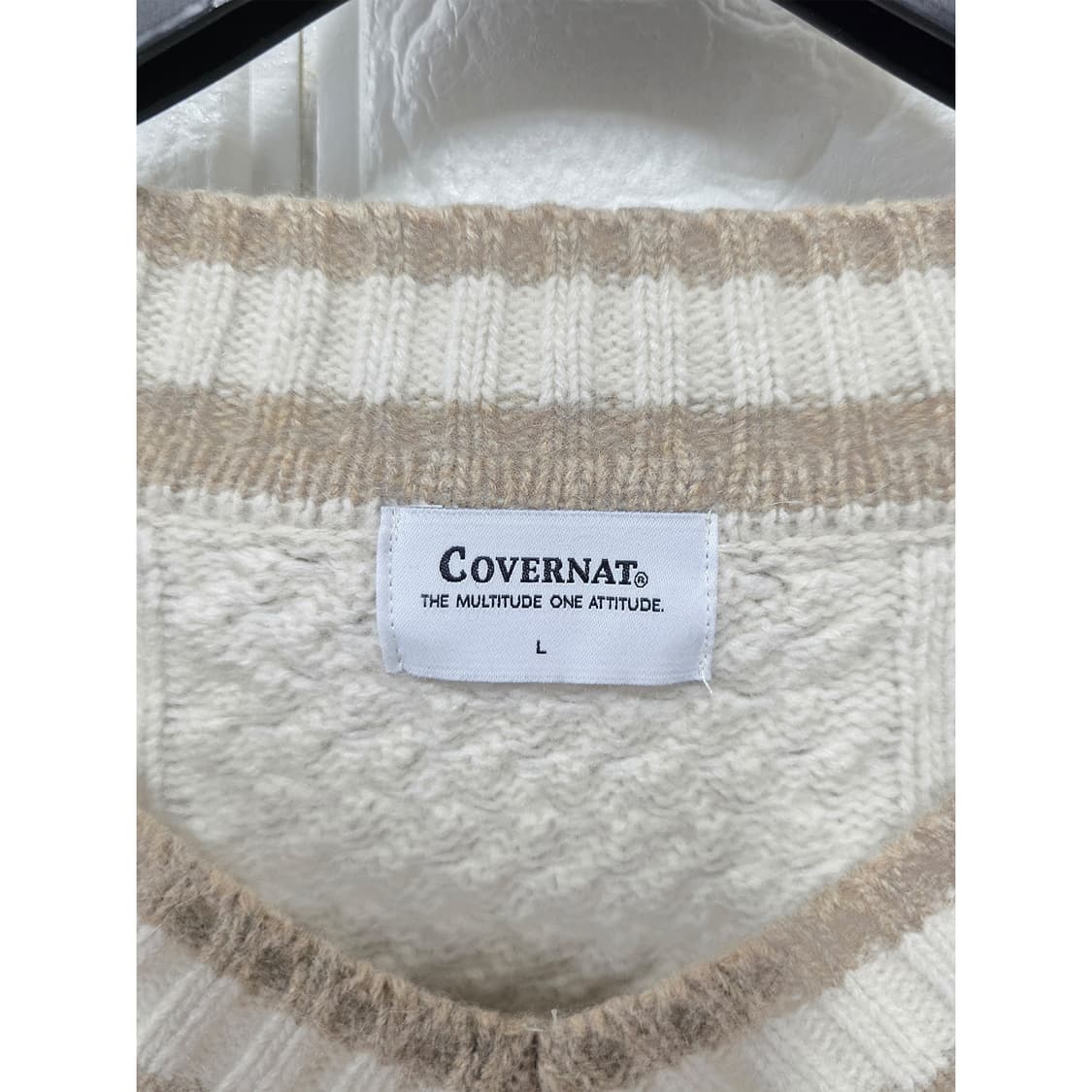 택포) 커버낫 브이넥 니트 L 상품이미지2