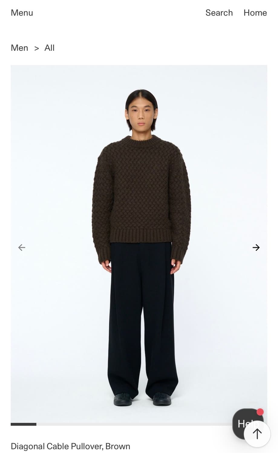 아모멘토 케이블 브라운 니트 m 상품이미지1