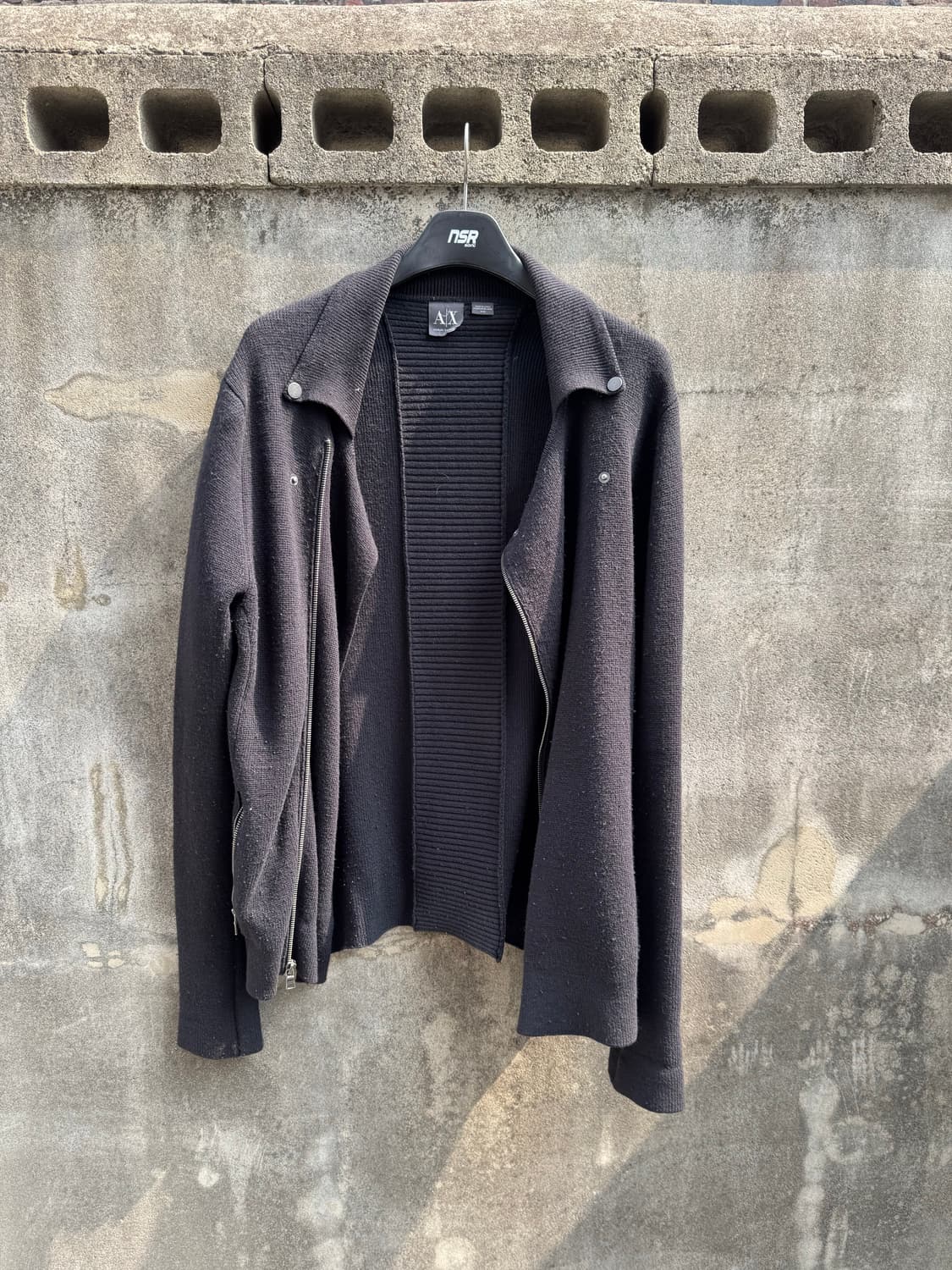 아르마니 익스체인지 니트 라이더자켓 상품이미지3