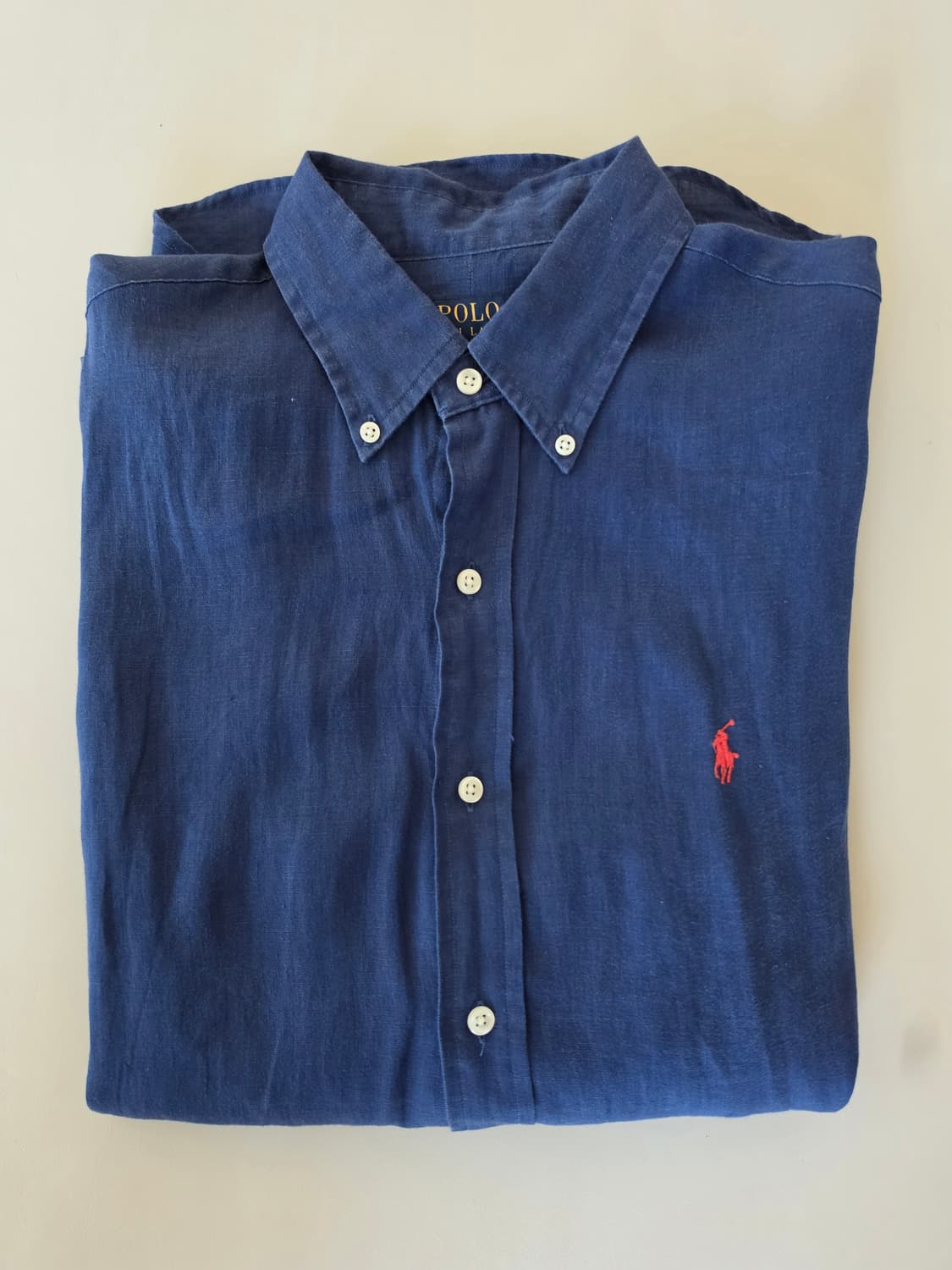 폴로 린넨셔츠 네이비 상품이미지1