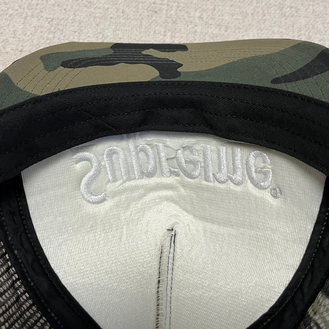 슈프림 언더라인 메쉬 백 5-패널 우드랜드 카모 상품이미지4